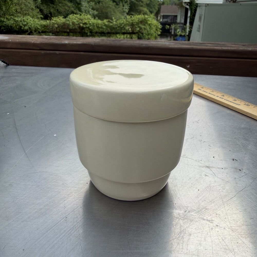 Dowan Ceramic French Butter Bell Butter Keeper Crock Creme Water Seal